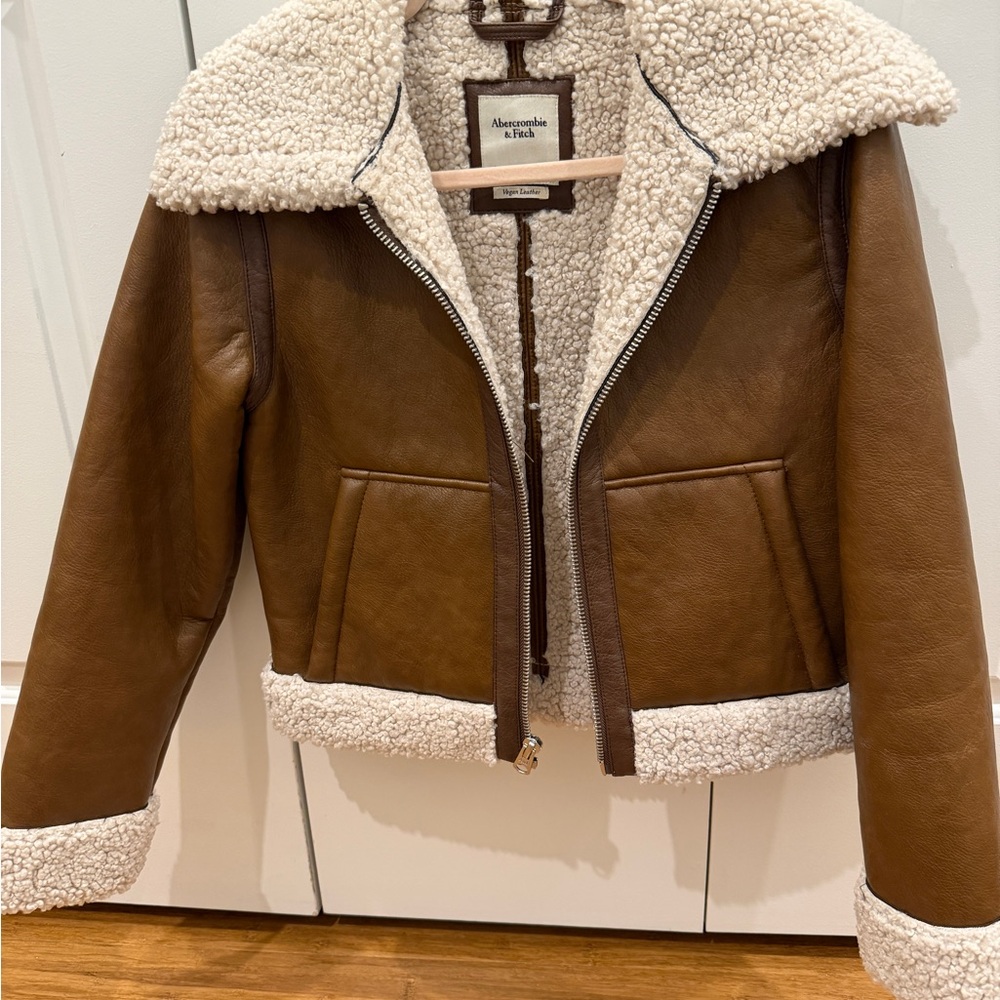 Abercrombie & Fitch Tan Teddy Jacket